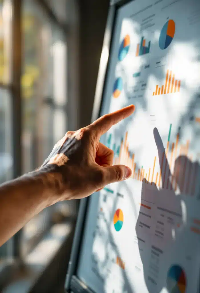 Mà assenyalant uns gràfics