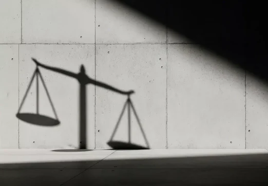 Paret de ciment amb ombra d'una balança